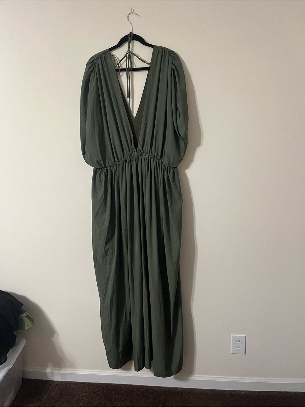 torrid Olive Green Deep V Maxi Dress